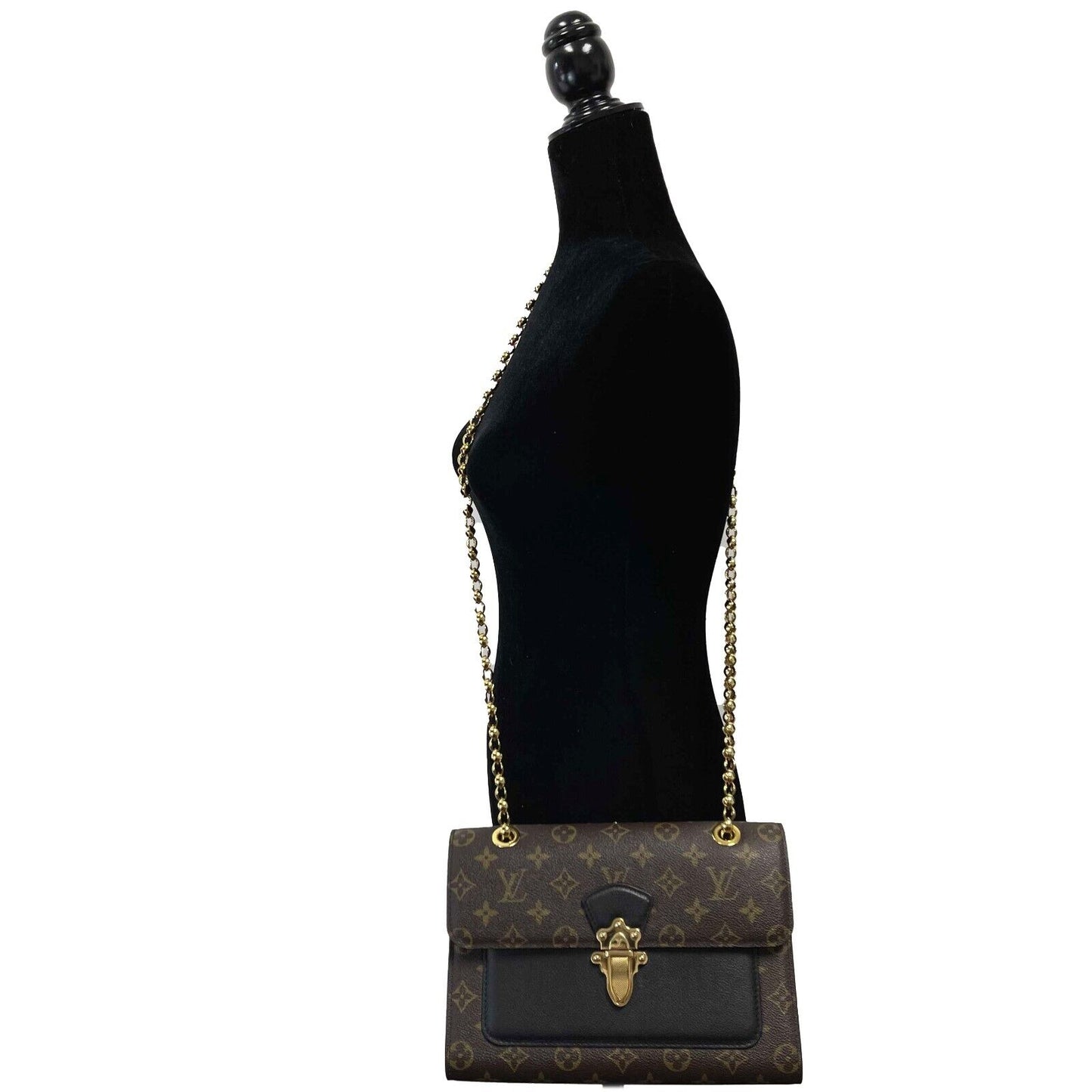 Louis Vuitton - Victoire Handbag Monogram Canvas and Leather Shoulder Bag