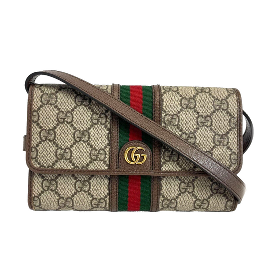 Gucci - GG Supreme Monogram Ophidia Crossbody Wallet