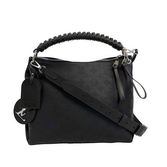 Louis Vuitton - NEW Beaubourg Hobo MM Malina Black Top Handle w/ Shoulder Strap