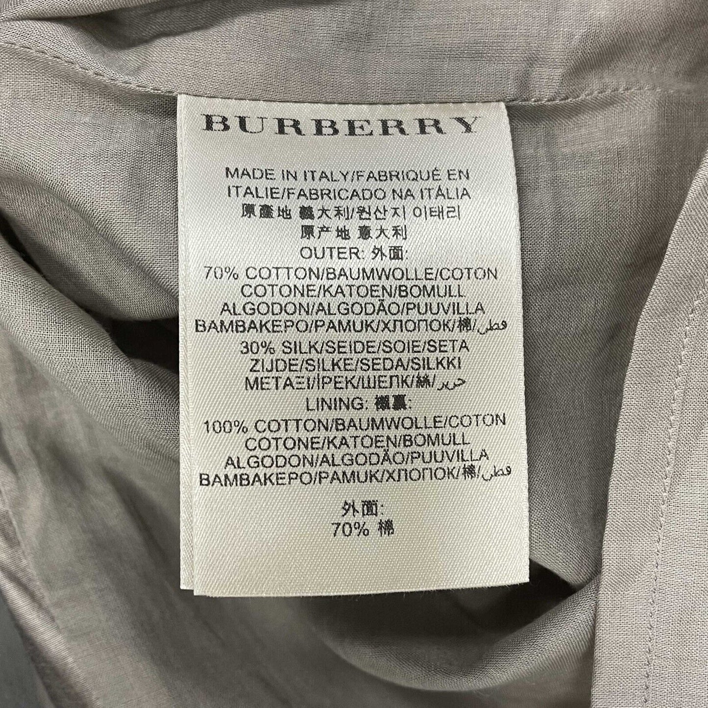 Burberry - Ruffle and Buttoned Sleeveless Dress - Taupe - US 6