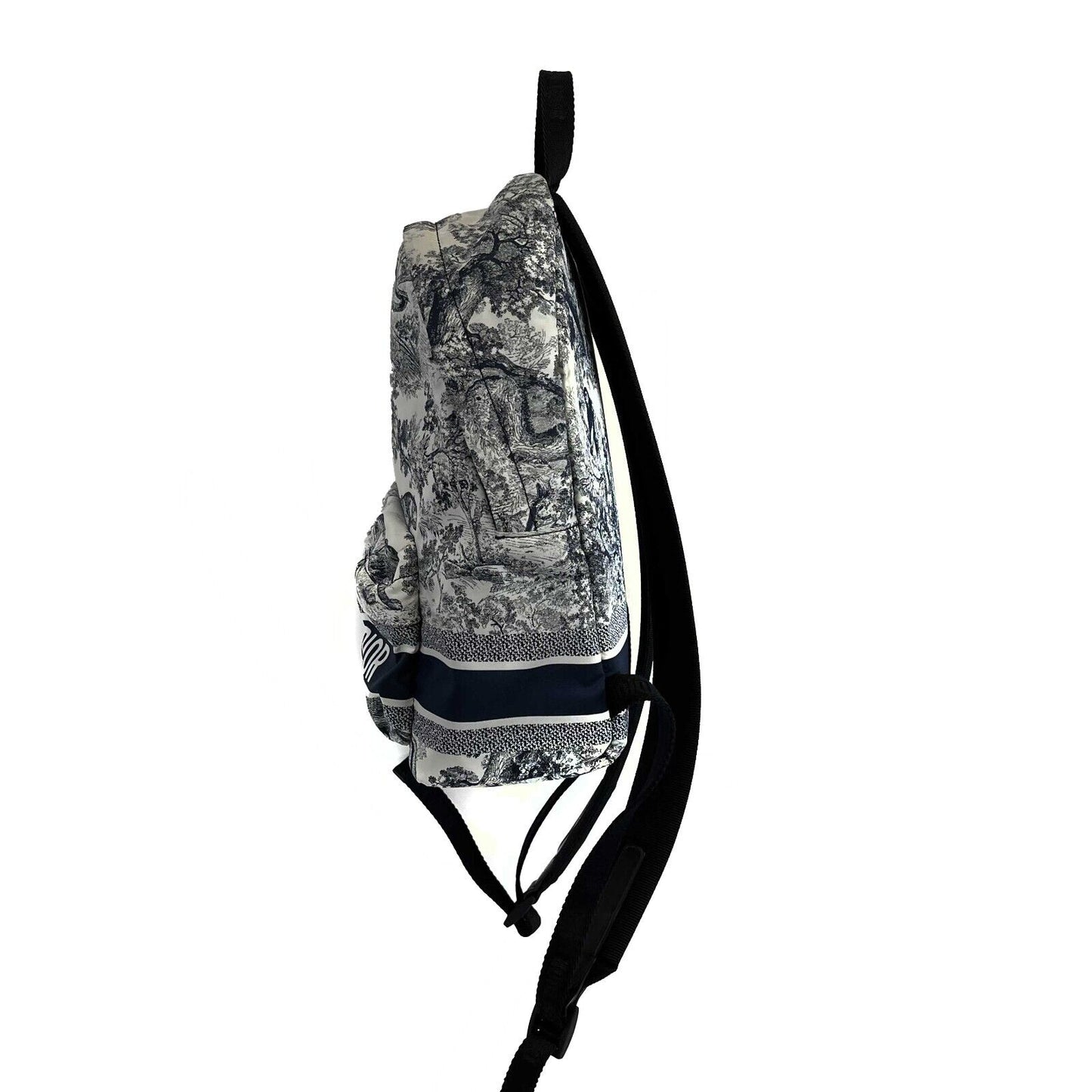 Christian Dior - Toile de Jouy Mini Backpack - White, Blue, Black Wildlife