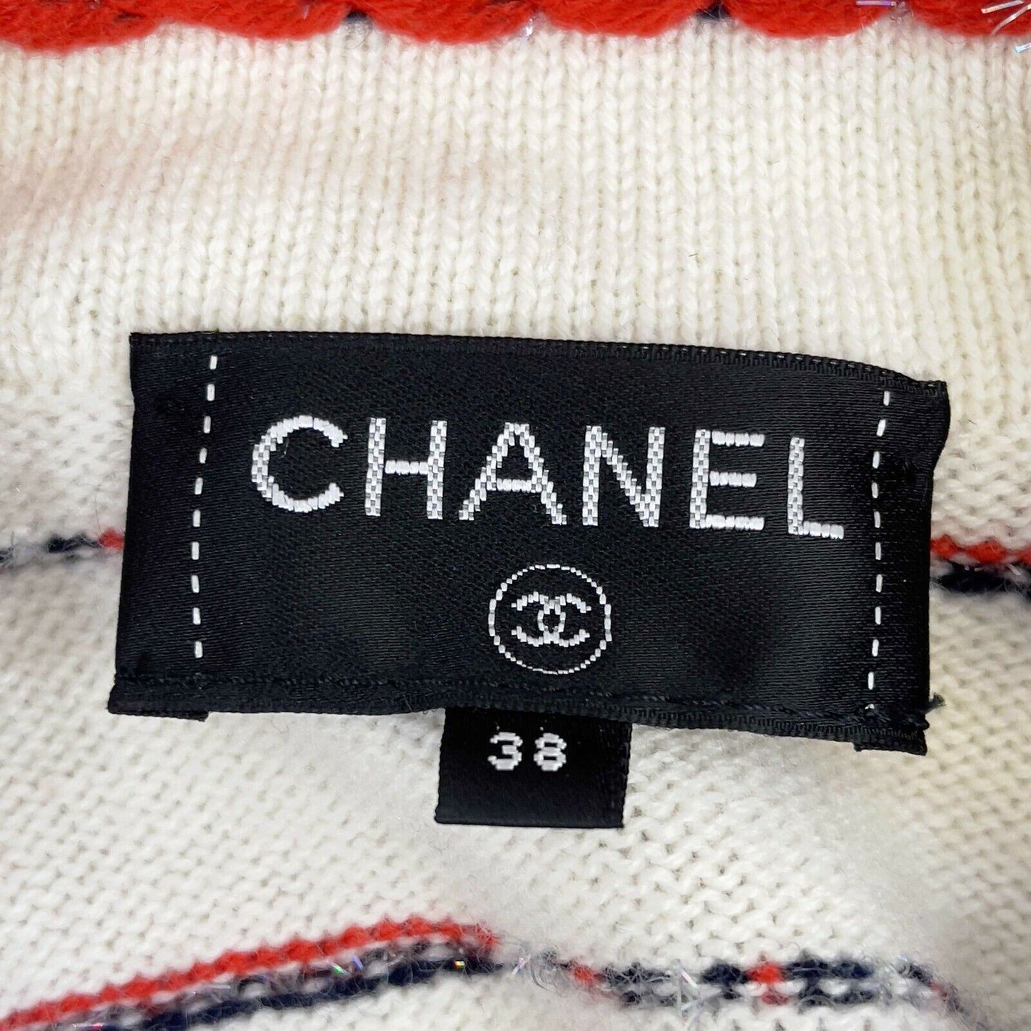 CHANEL - 20P Ad Campaign Metallic Braid Trim Cashmere Cardigan / Jacket US 6 / M