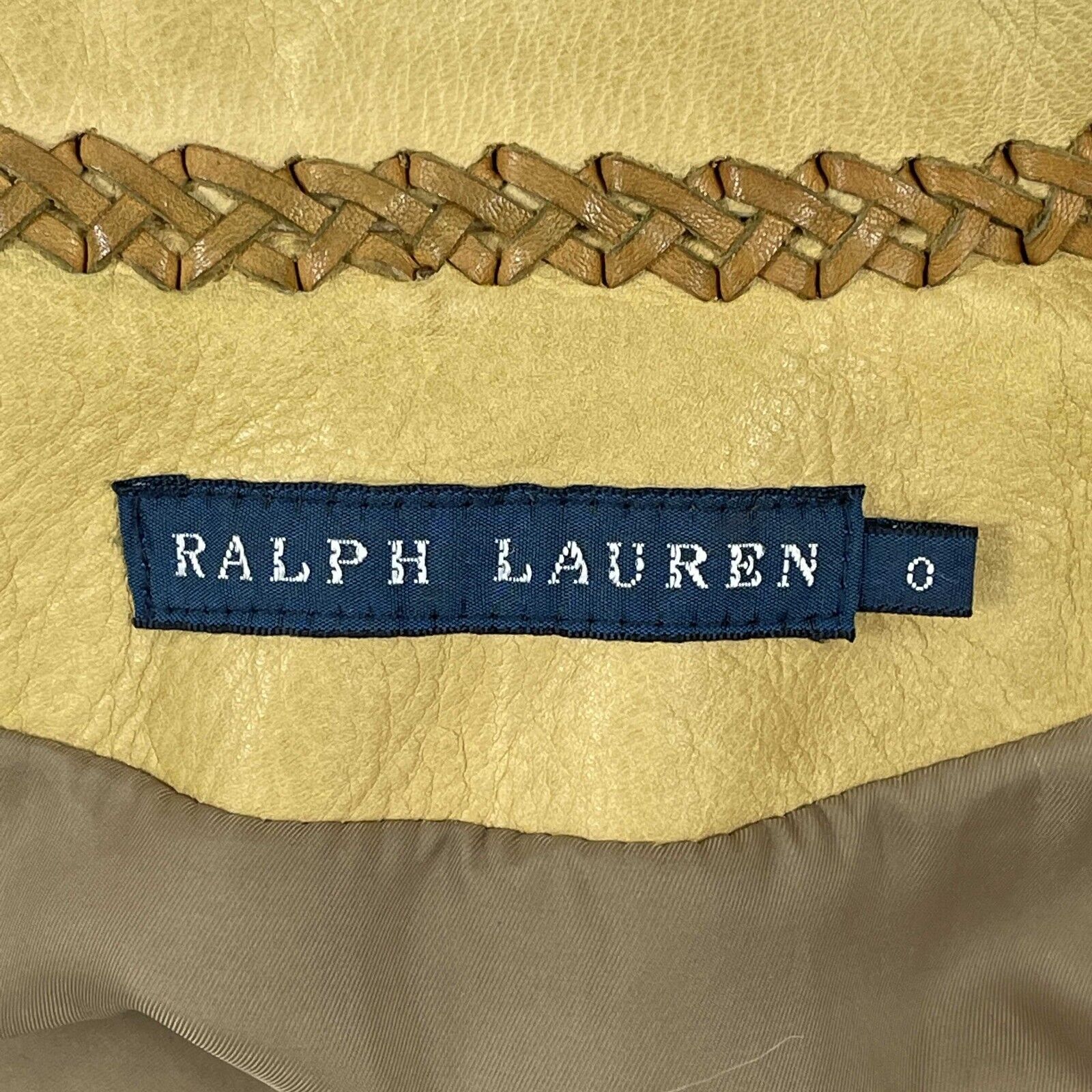 Ralph Lauren Blue Label Western Leather Cropped Jacket Camel Tan BougieHabit