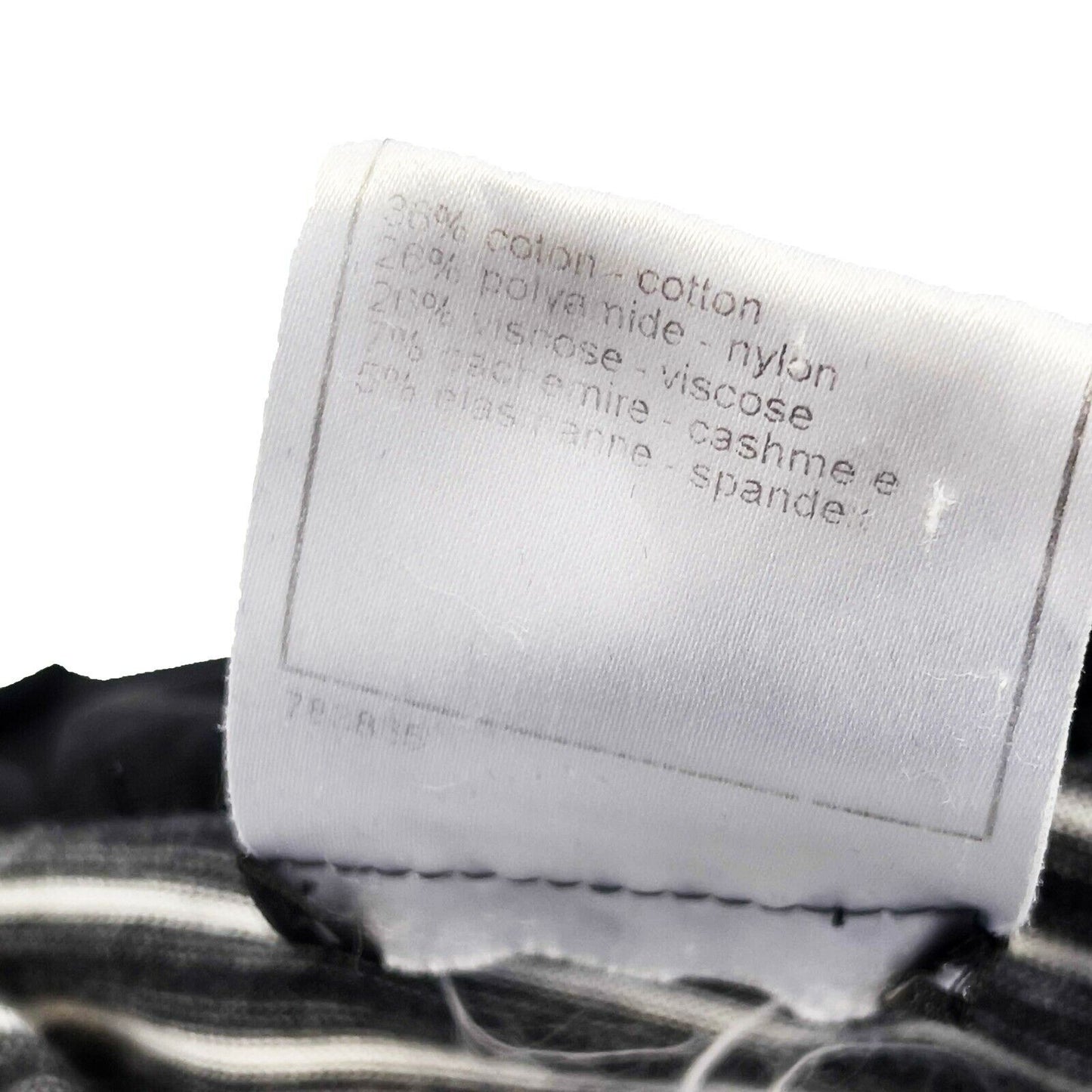 Chanel - 2008 Fall/Winter Grey-White Striped Blouse - Detachable Collar 36 US 4