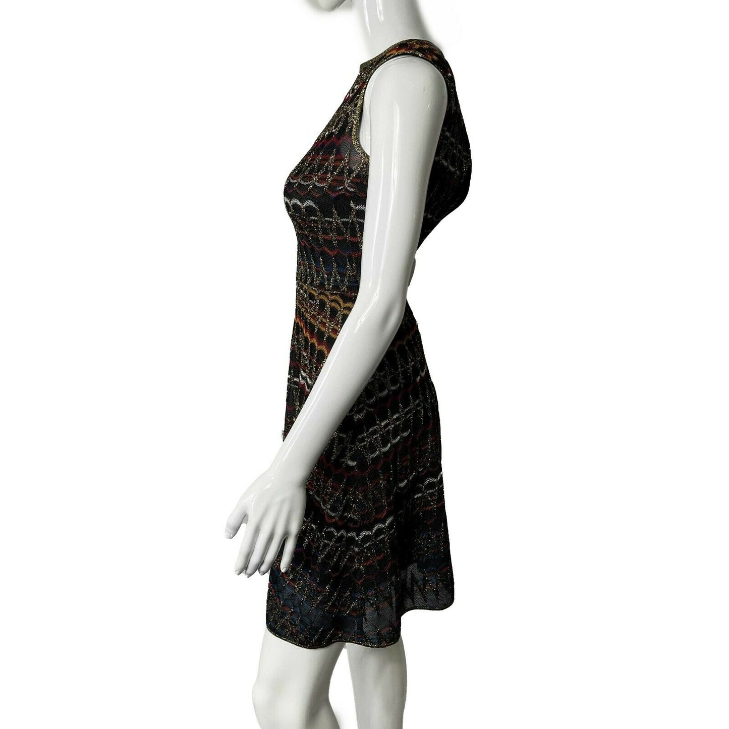 Missoni - Zig Zag and Scalloped Sleeveless Multicolor Dress -XXS/XS