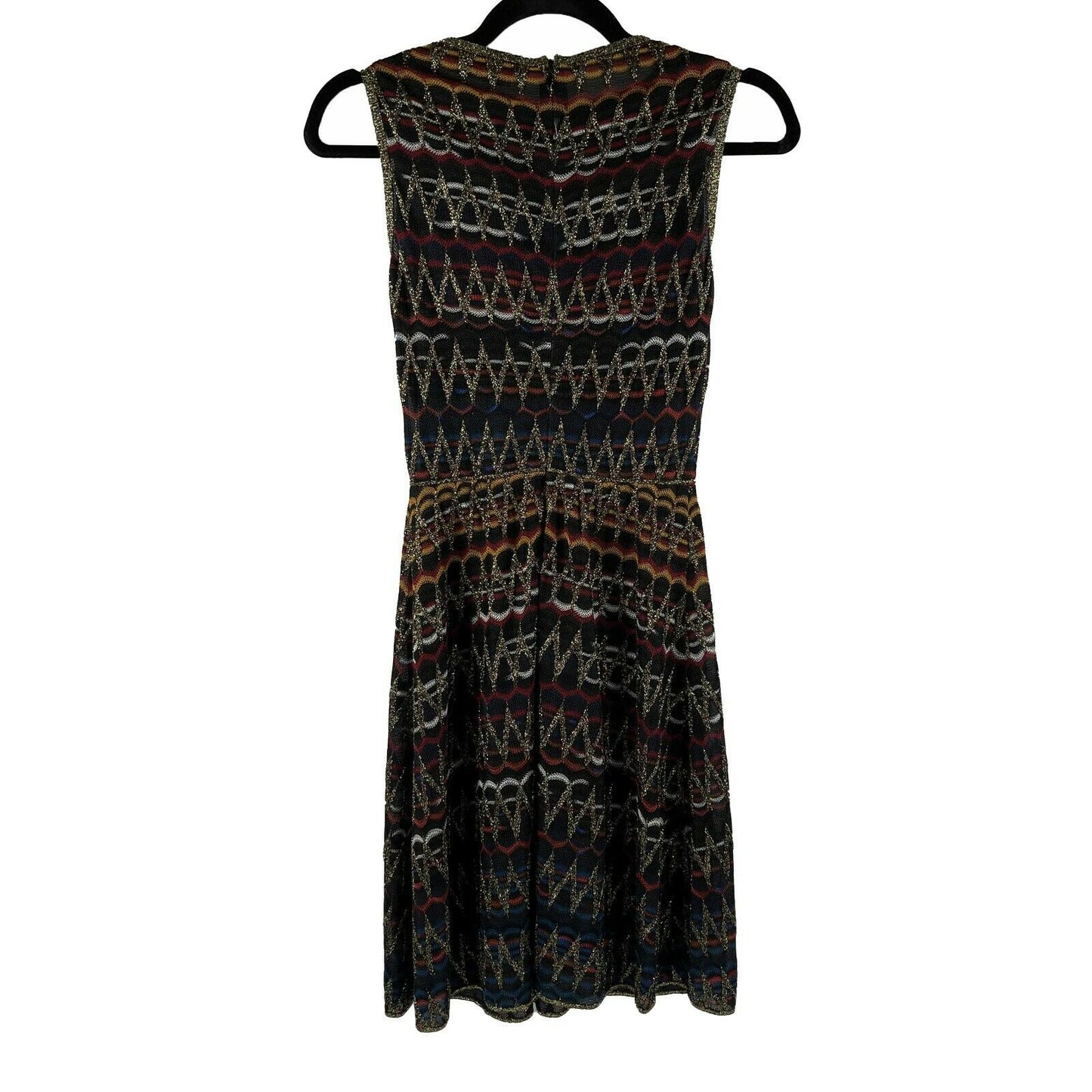 Missoni - Zig Zag and Scalloped Sleeveless Multicolor Dress -XXS/XS