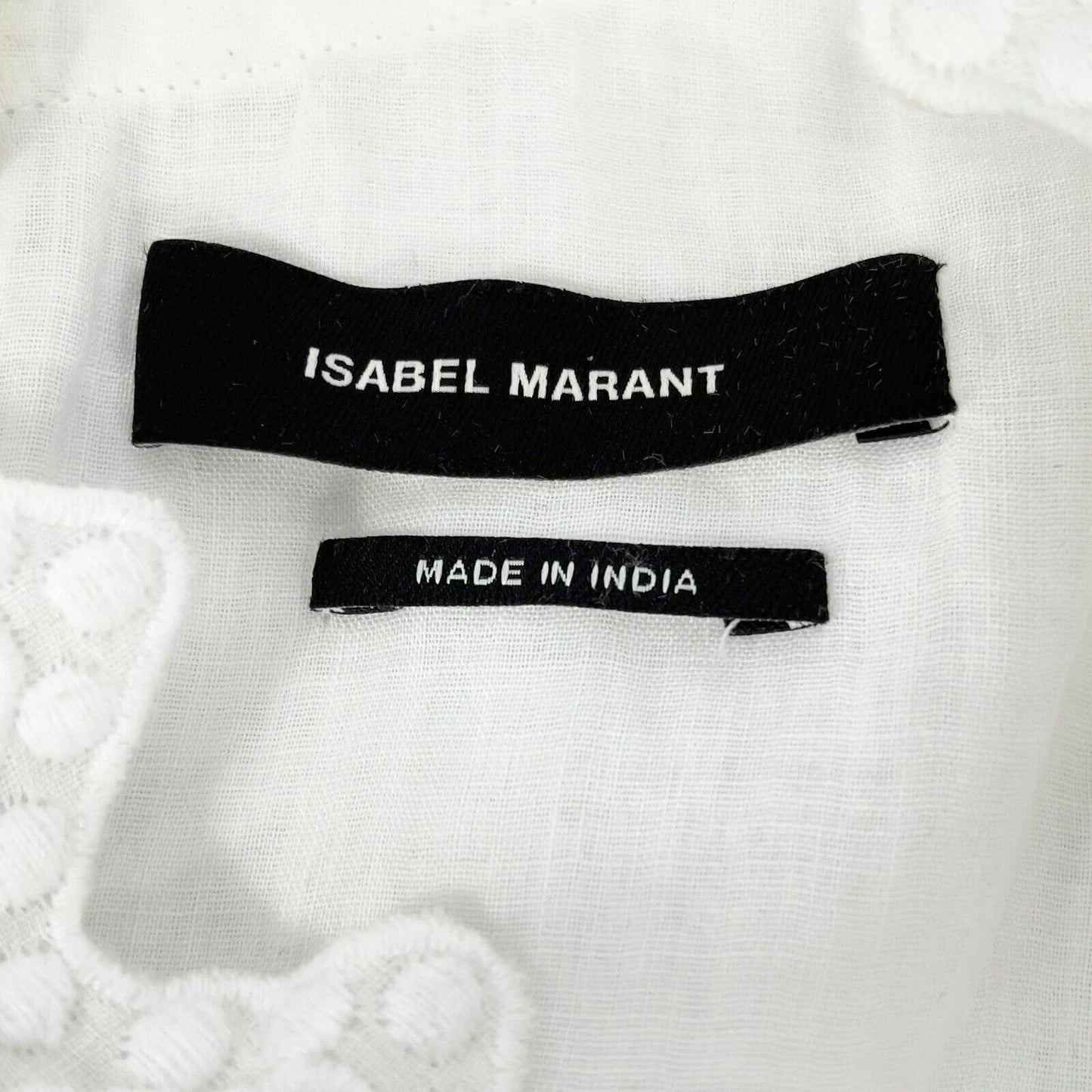 Isabel Marant - 18 Nust White High-Neck Sleeveless Embroidered Blouse - 34 US XS