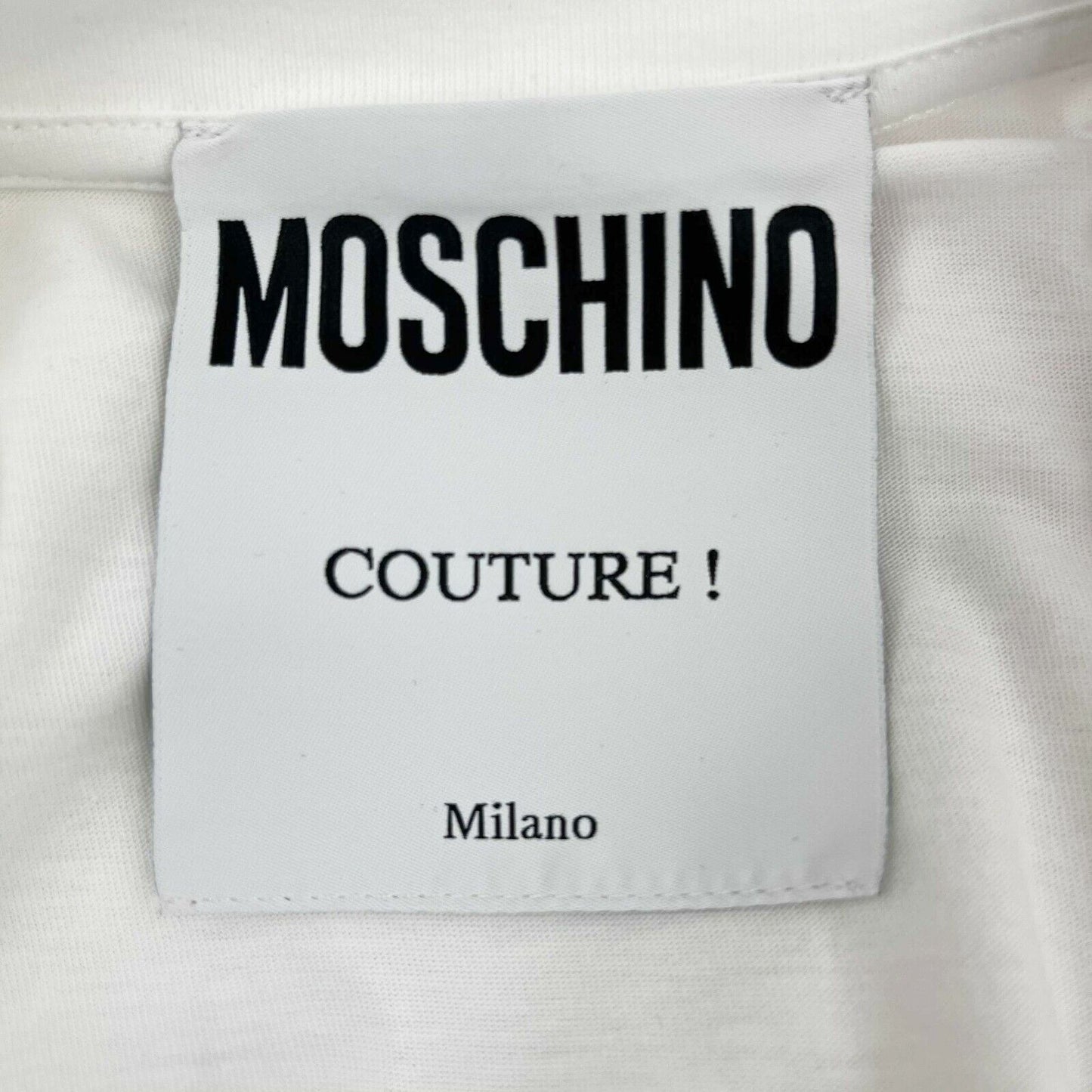Moschino Multicolor Italian Slogan T-Shirt - Red White Green - IT 48 - US Small