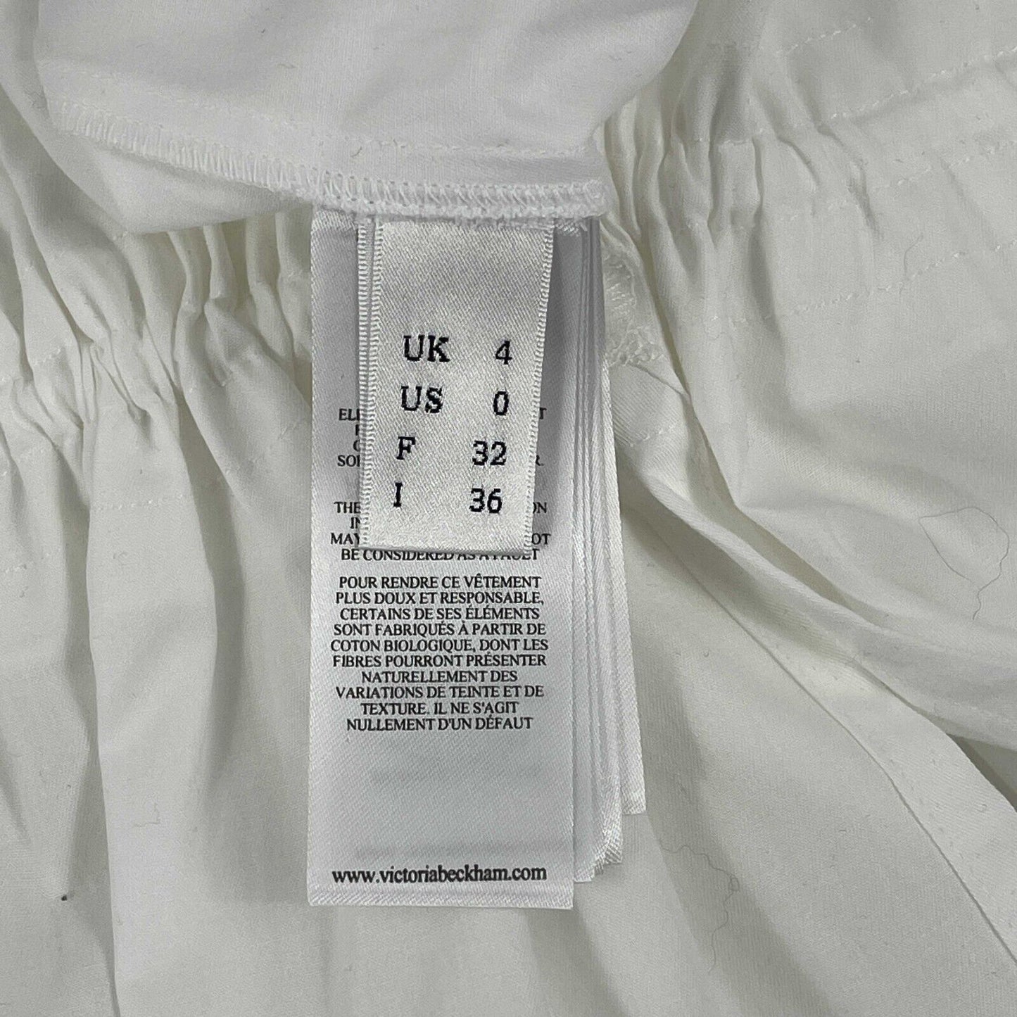 Victoria Victoria Beckham - NEW - Sleeveless White Tie Blouse - UK 4 US 0