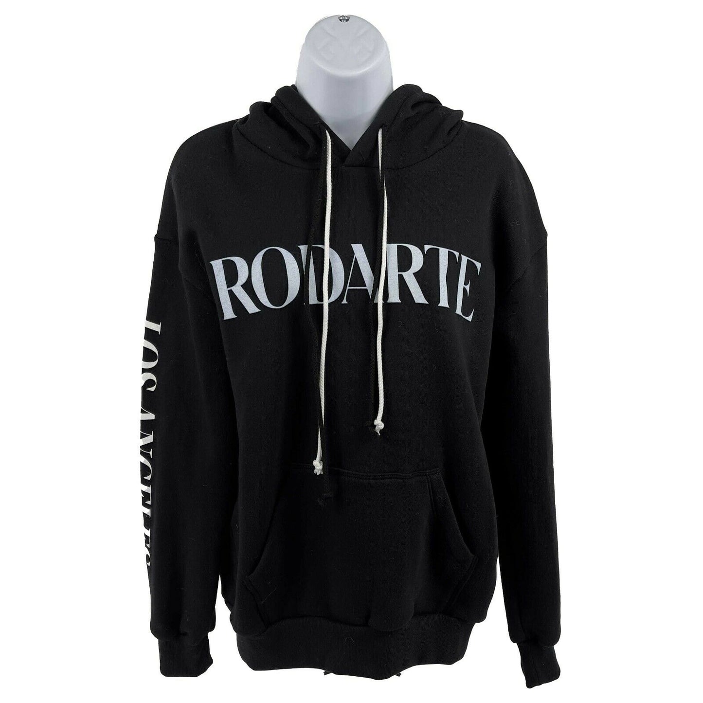 Rodarte Logo Hoodie Sweatshirt - Black, White - XS - Jacket Coat