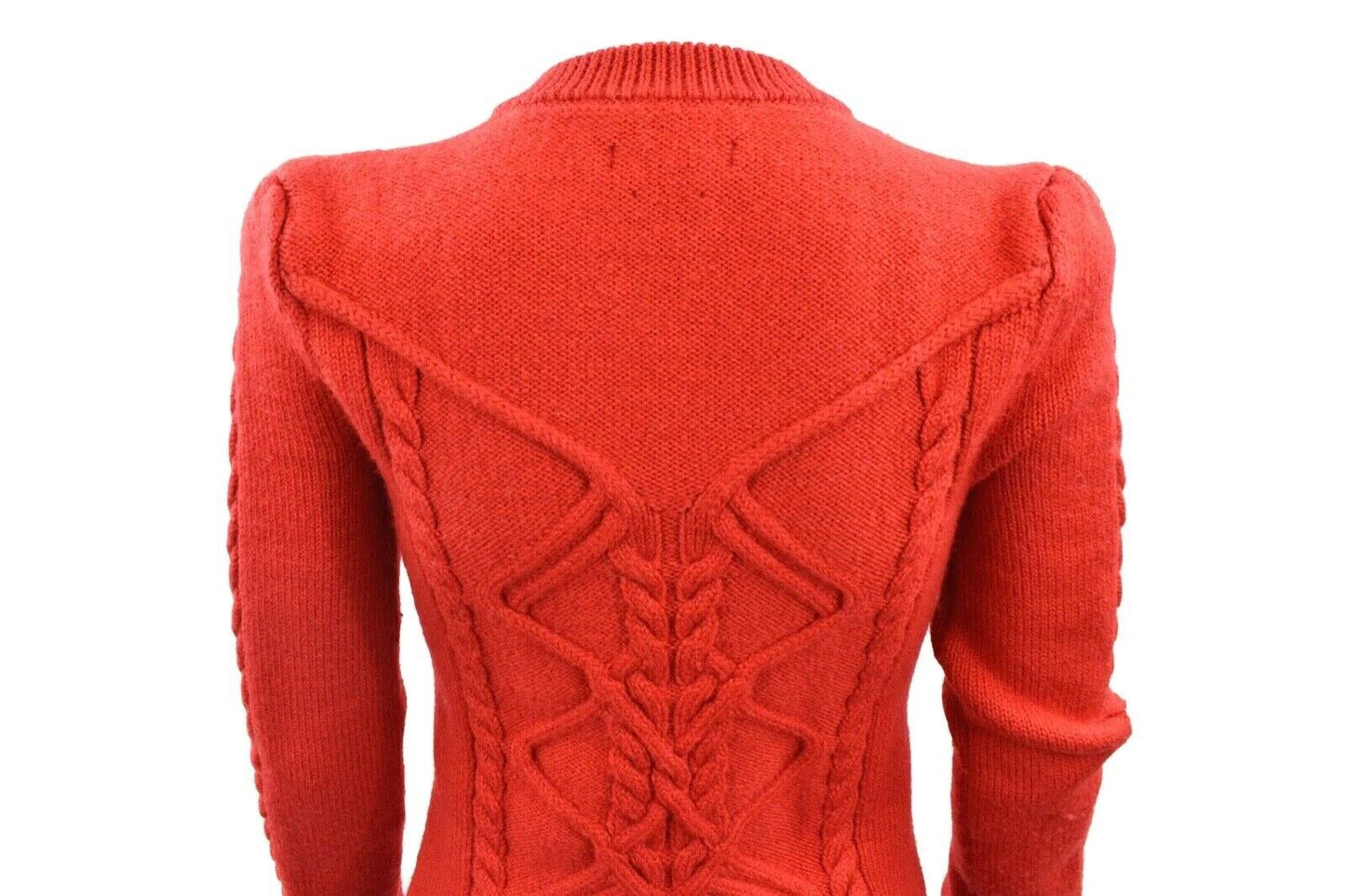 Isabel Marant - Red Dustin Cable-Knit Wool Sweater - Size 36/ US S