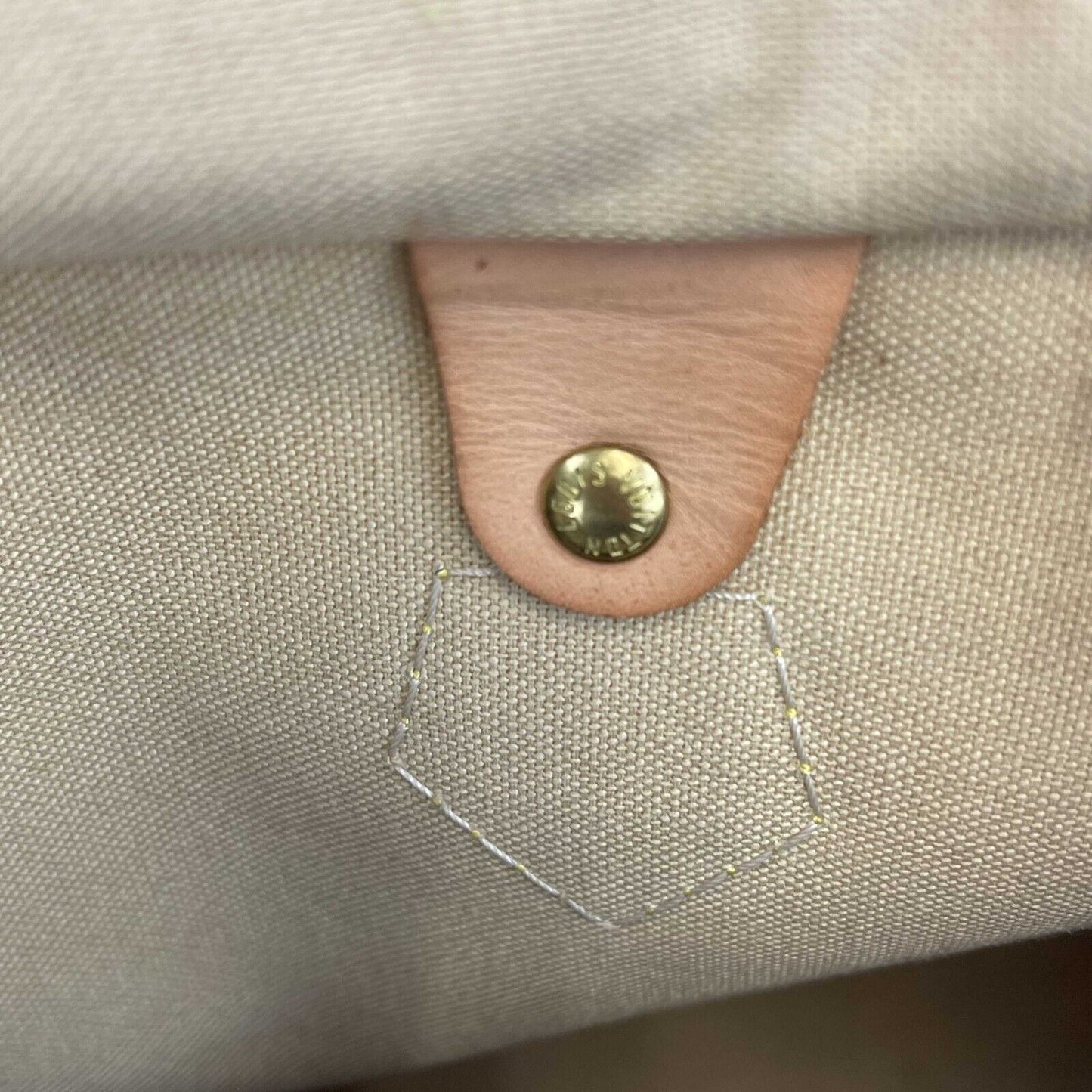 Louis Vuitton - Speedy 35 in Damier Azur - White, Navy Top Handle Bag