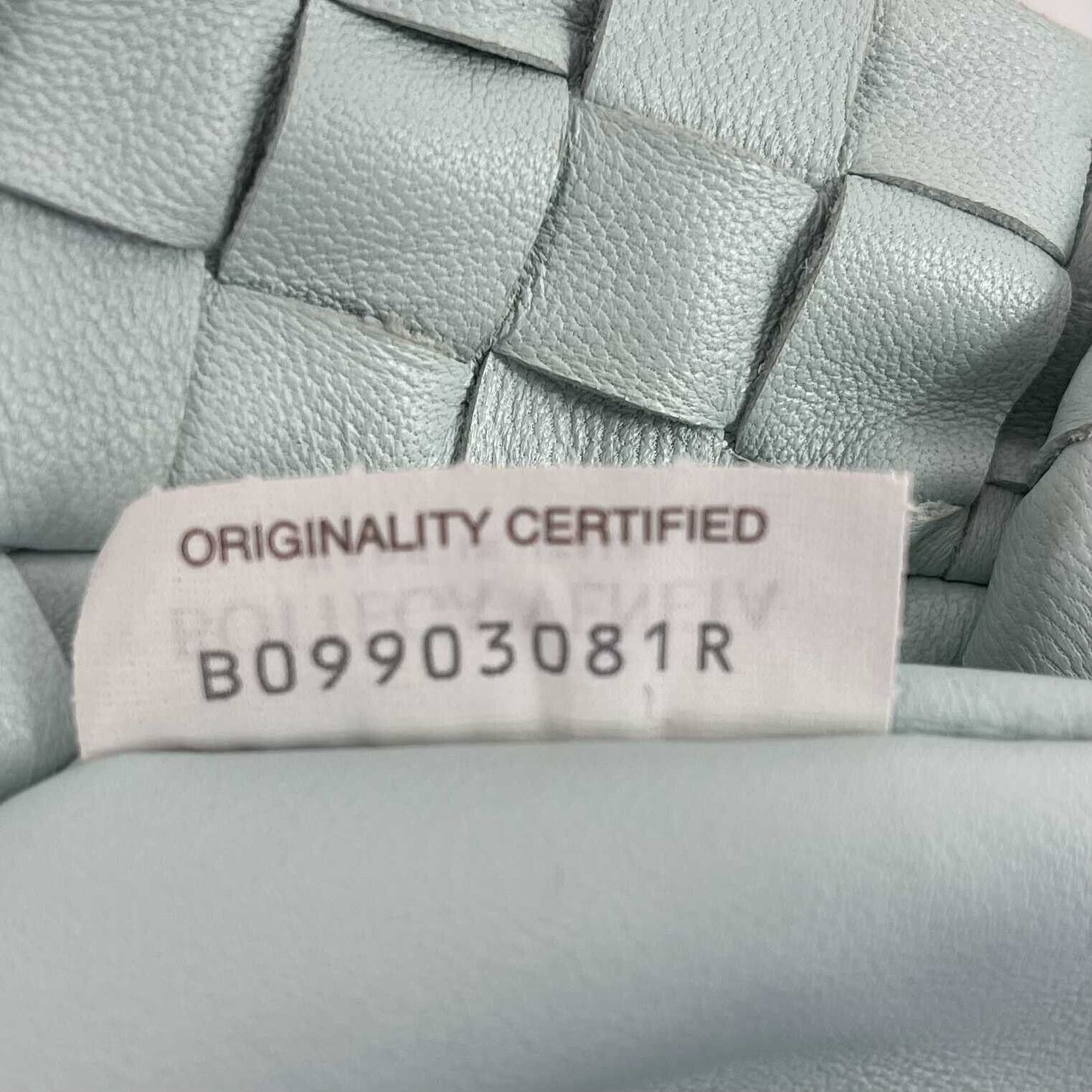 Bottega Veneta - Mini Jodie Knotted Leather Washed Teal Blue - Brand New