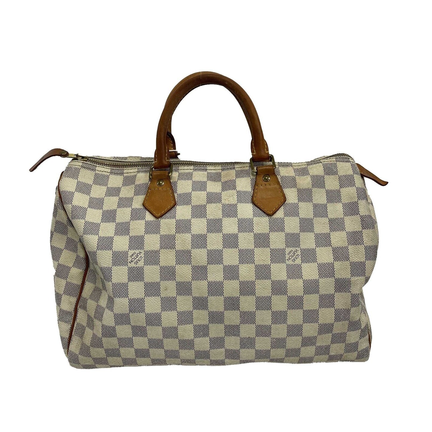 Louis Vuitton - Speedy 35 in Damier Azur - White, Navy Top Handle Bag
