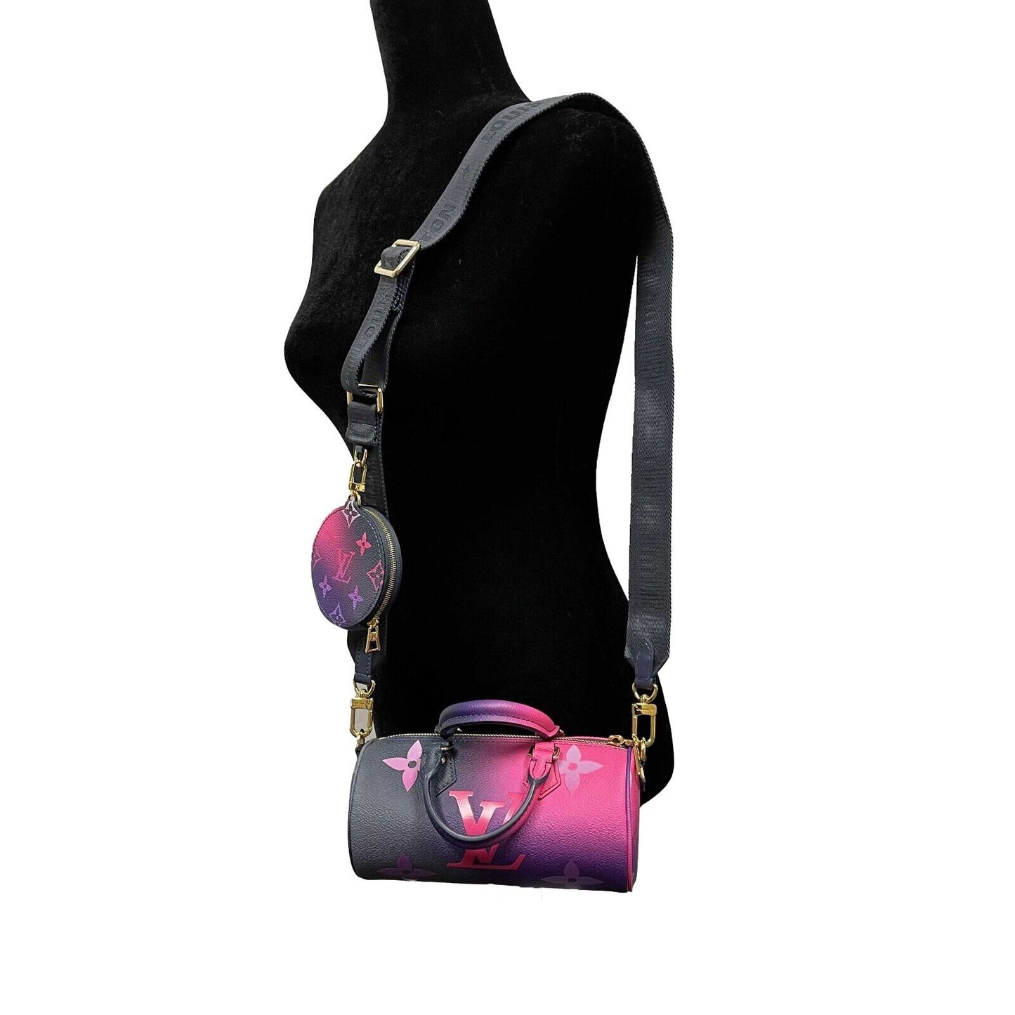 Louis Vuitton NEW Midnight Fuchsia Papillon BB Satchel - Coin Purse - Crossbody