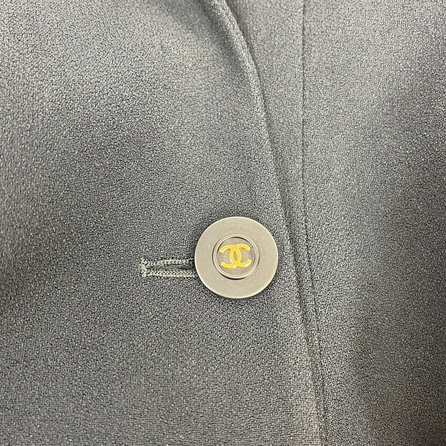 CHANEL -Vintage 94P 1994 Black Blazer - Double Breasted - CC Buttons - 36 / US 6