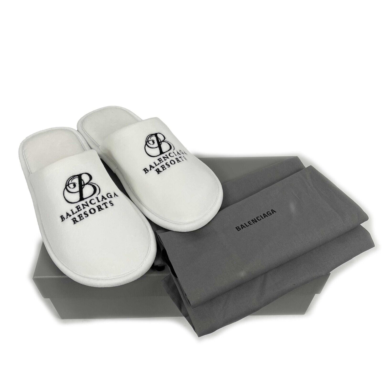 Balenciaga - New w/ Tags - Soft Embroidery Slipper - White
