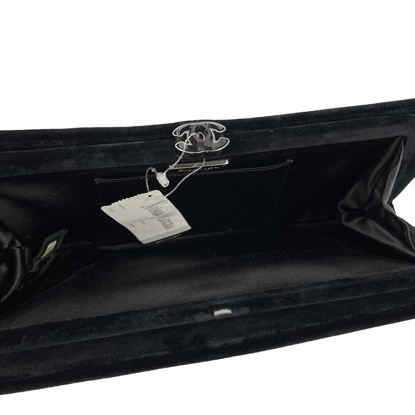 CHANEL - NEW 2015 Velvet Embellished Butterfly Minaudiere Black CC Clutch