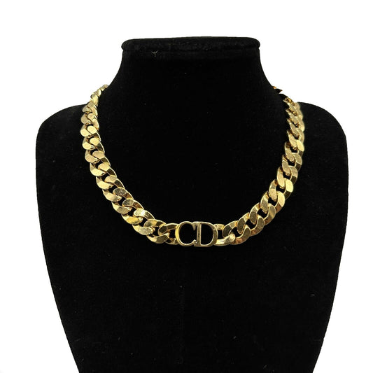 Christian Dior - Excellent - Danseuse Étoile Choker - Gold CD Necklace