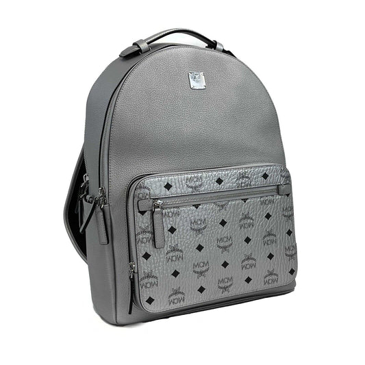MCM - NWT Silver Large Stark Backpack - Silver & Black NEW - Retail $1350