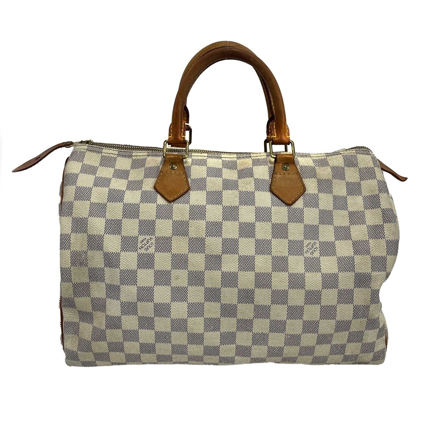 Louis Vuitton - Speedy 35 in Damier Azur - White, Navy Top Handle Bag