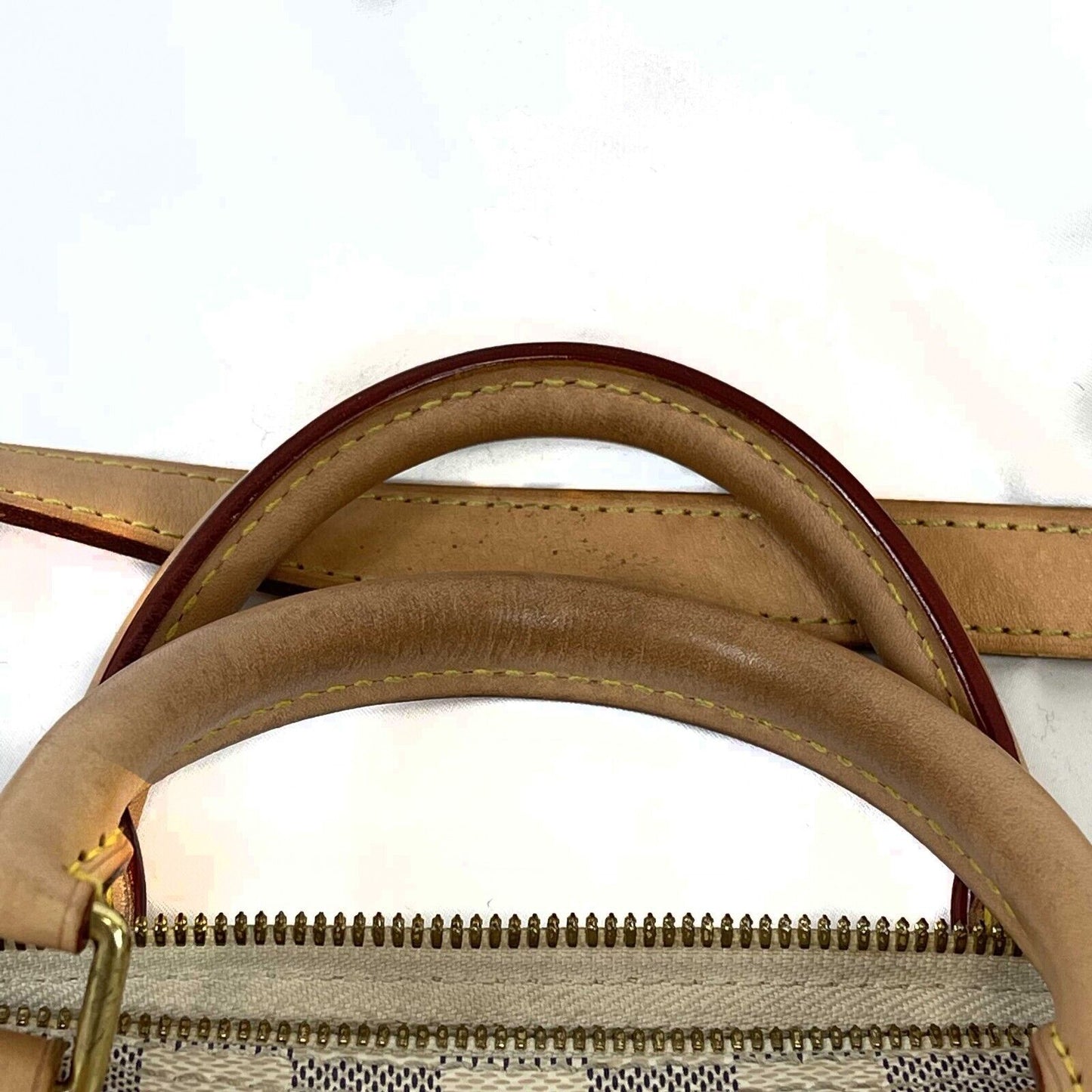 Louis Vuitton Speedy 35 Bandouliere Damier Azure / Top Handle w/ Strap