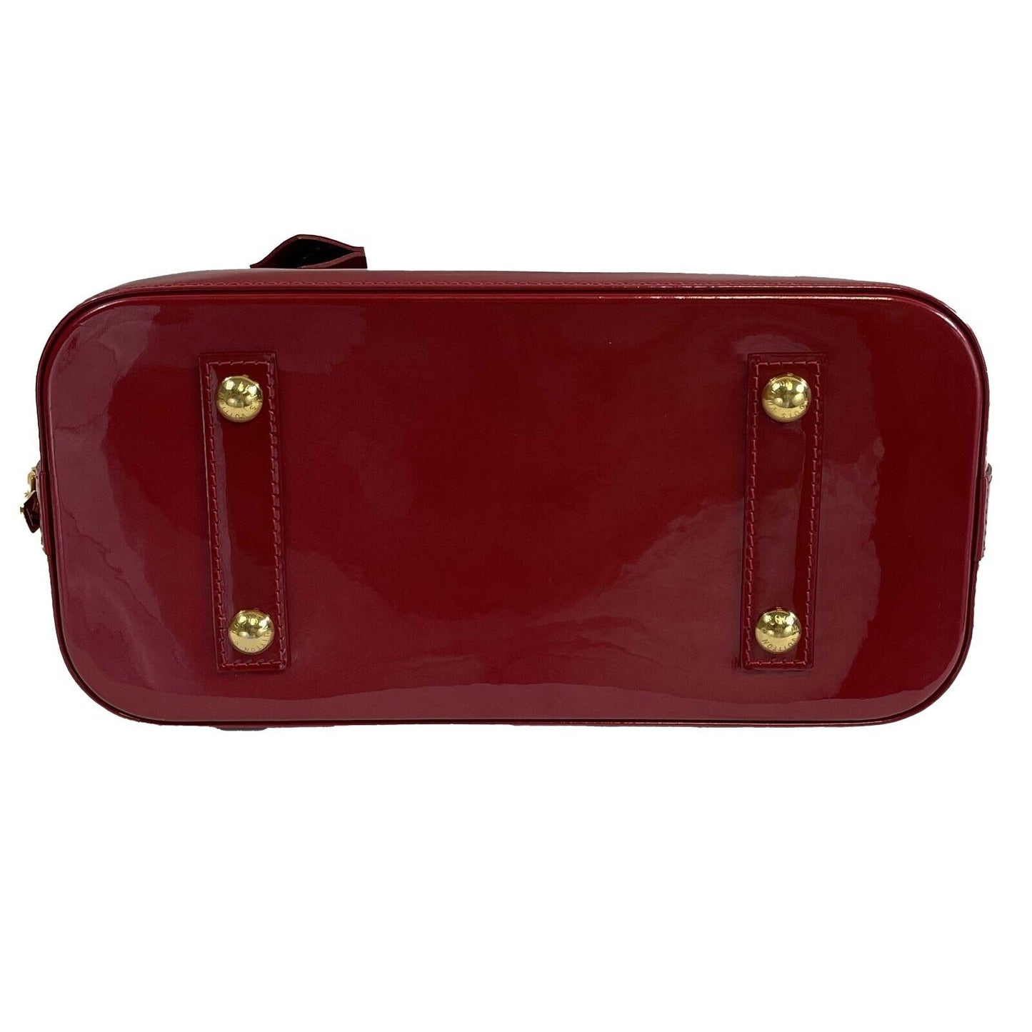 Louis Vuitton - Excellent - Alma PM in Red Patent Leather - Top Handle Handbag
