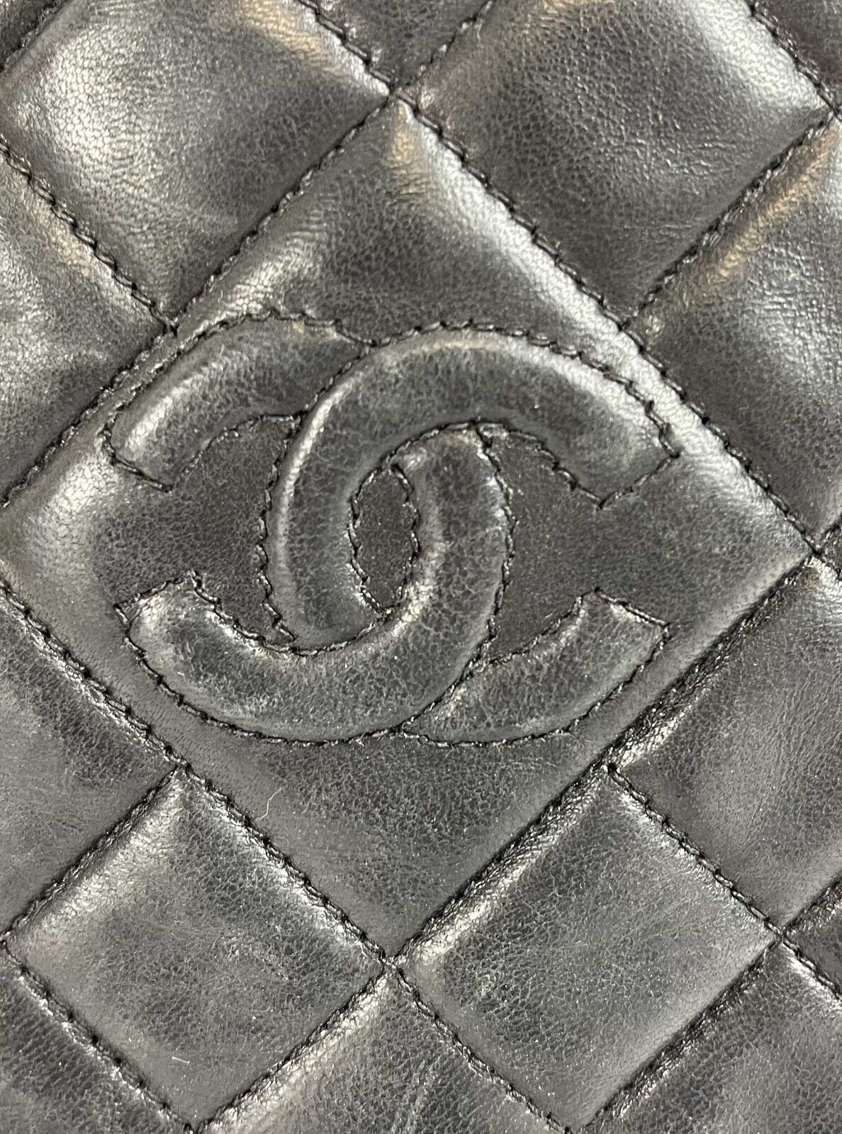 Chanel - Vintage Chanel Quilted Smal Black Leather Flap Crossbody