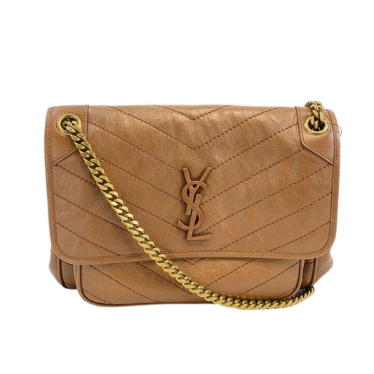 Saint Laurent - Niki Medium Chain Bag in Crinkled Vintage Leather Crossbody