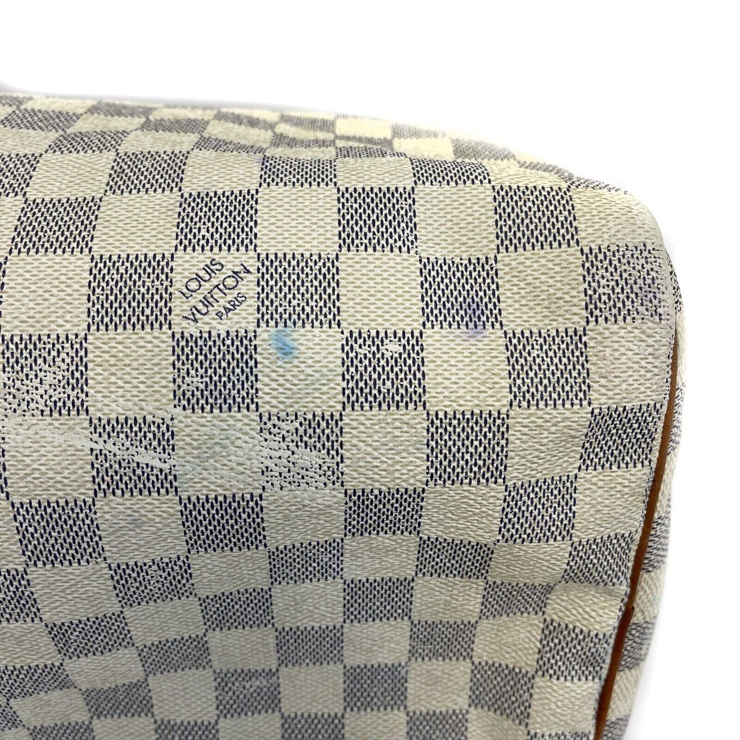 Louis Vuitton - Speedy 35 in Damier Azur - White, Navy Top Handle Bag