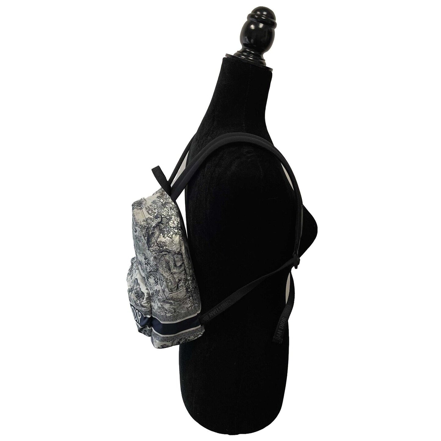 Christian Dior - Toile de Jouy Mini Backpack - White, Blue, Black Wildlife