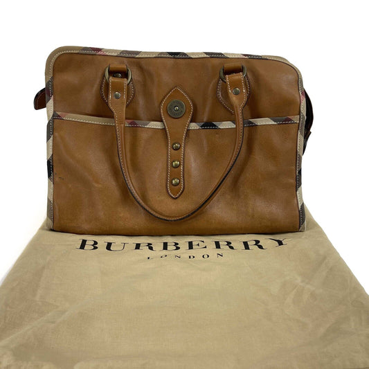Burberry - Top Handle Bag - Leather Brown Shoulder Bag