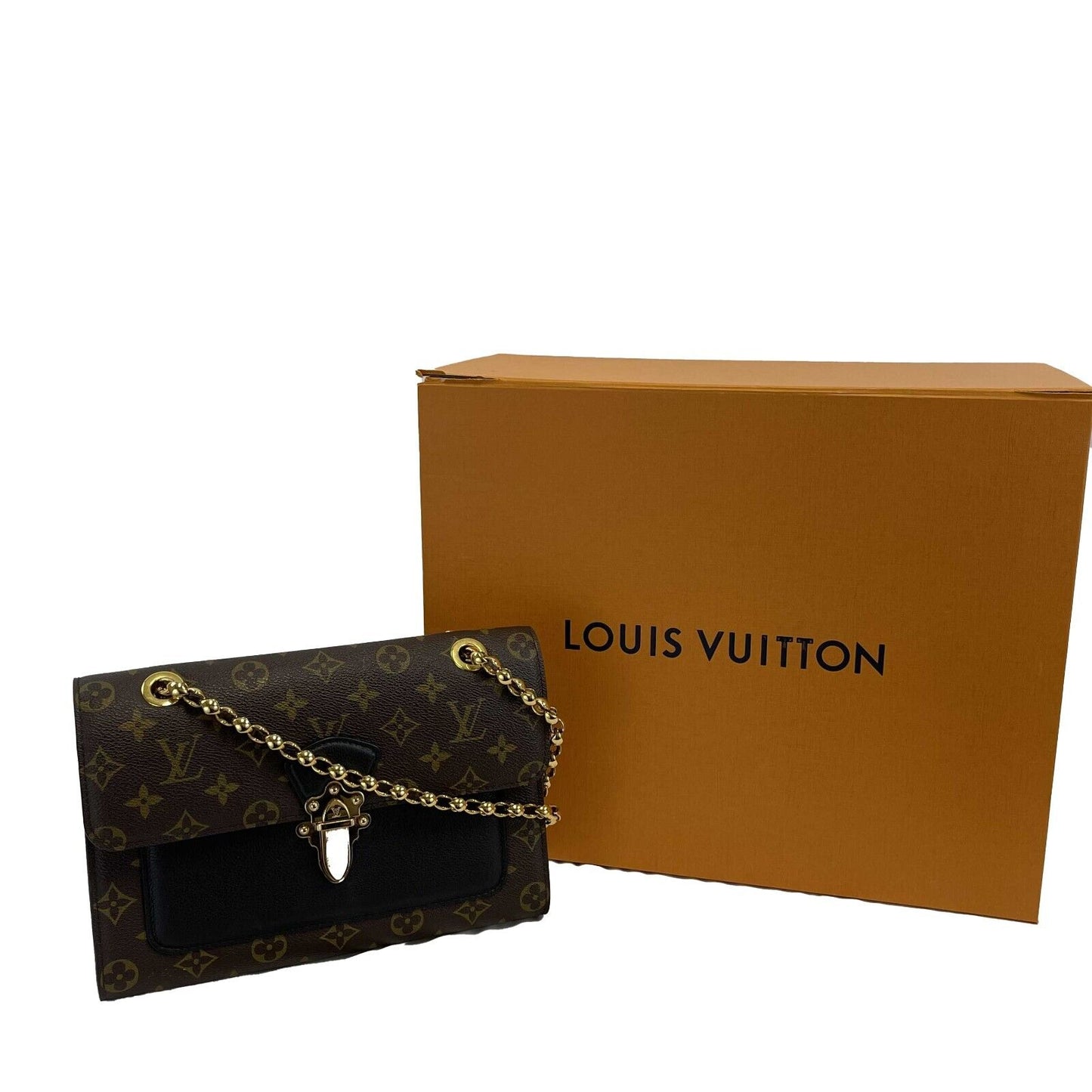 Louis Vuitton - Victoire Handbag Monogram Canvas and Leather Shoulder Bag