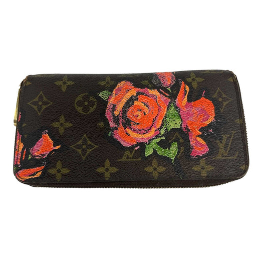 Louis Vuitton - Monogram Roses Zippy Brown Wallet - Zip Around Card Holder