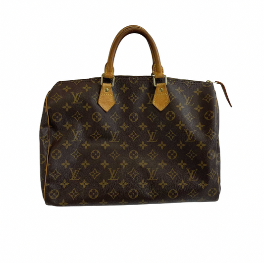 Louis Vuitton - Vintage Speedy Brown Monogram 35 Top Handle - Brown - Handbag