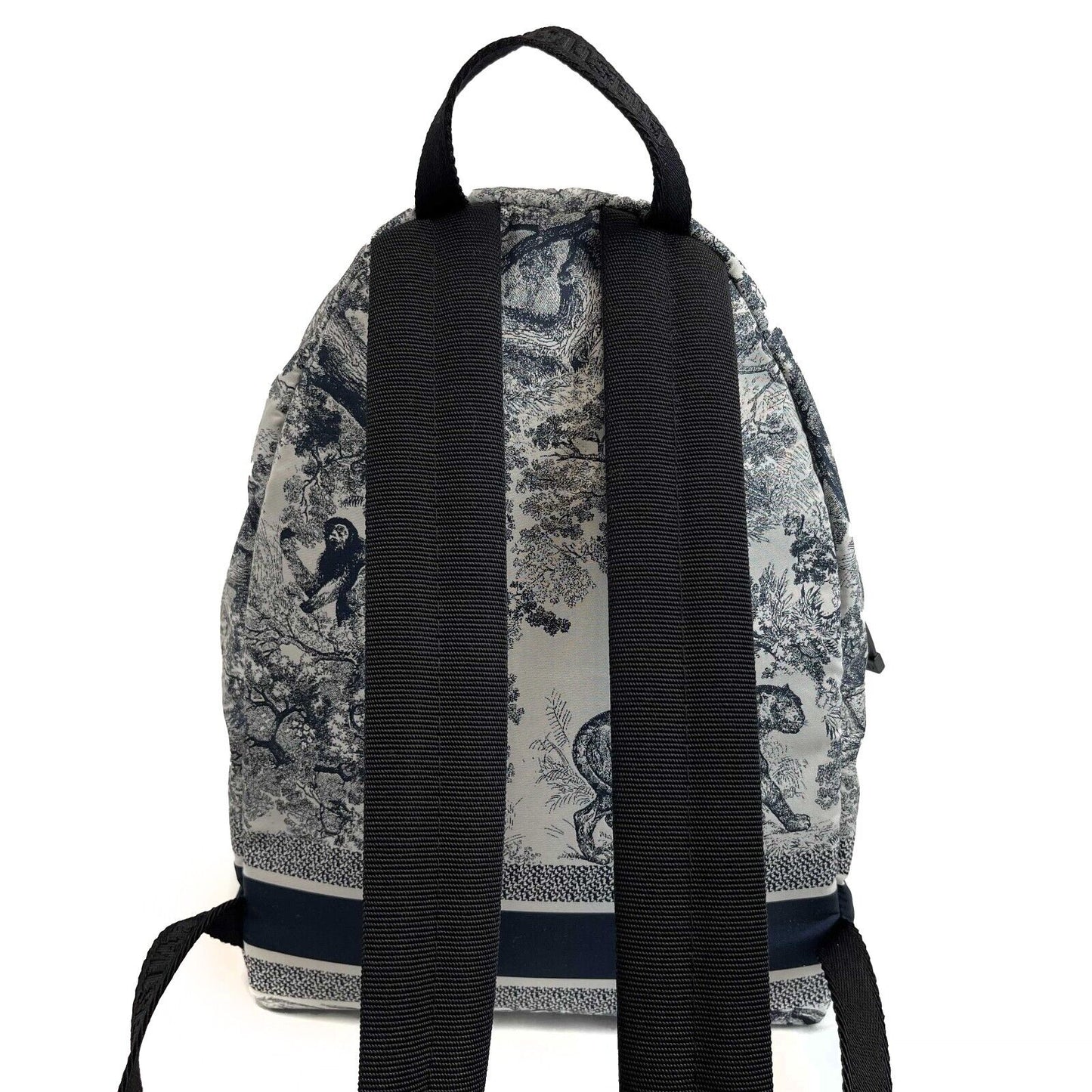 Christian Dior - Toile de Jouy Mini Backpack - White, Blue, Black Wildlife