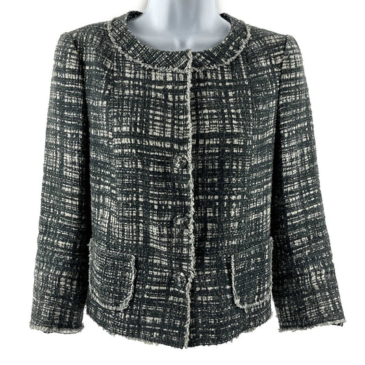 Prada - Tweed Design Light Weight - Dark Grey / White Jacket - 38 US 2