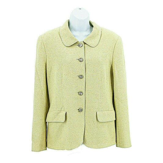 Chanel - Vintage 98P Blazer - Single Breasted Pastel Chartreuse - 42 - US Large