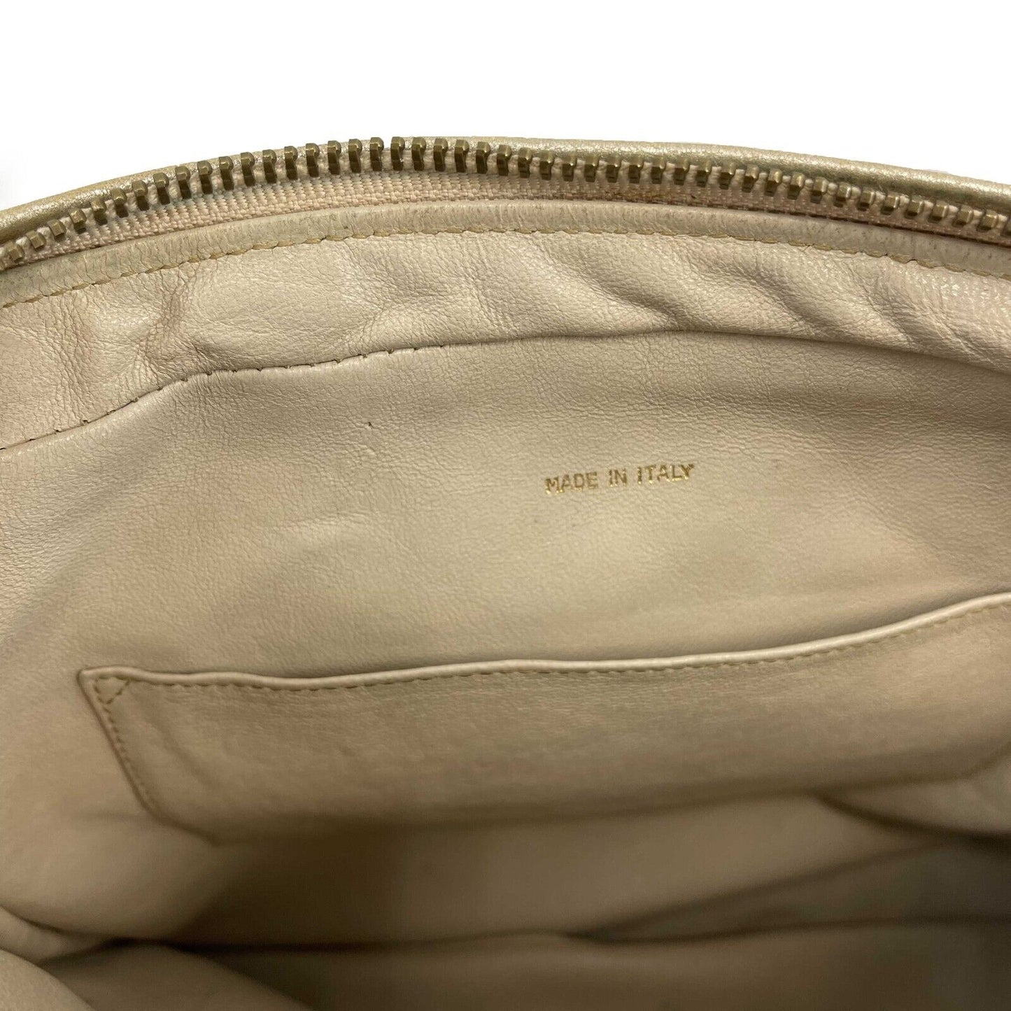 CHANEL - 90's CC Gold Leather Vintage Crossbody /Shoulder Bag W/ Tassel